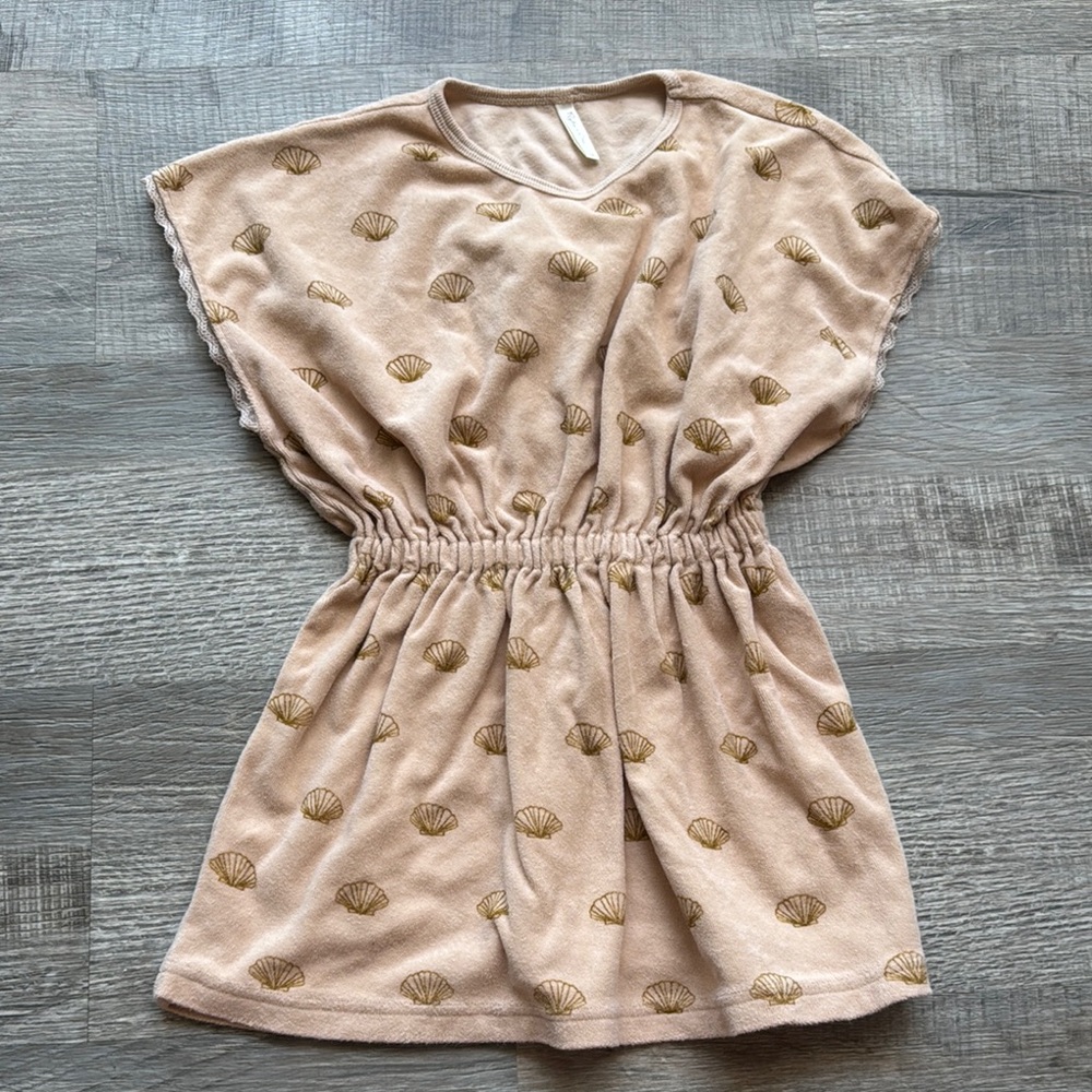 Rylee & Cru Beige Shell Print Dress